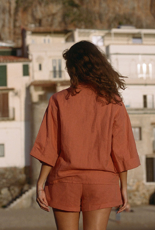Edith Shirt - Terracotta