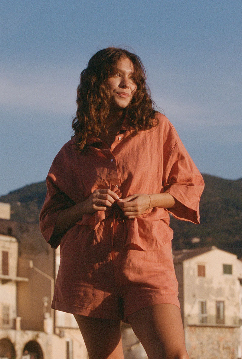 Edith Shirt - Terracotta