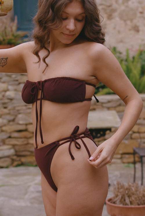 Mado strapless bikini top - Brown