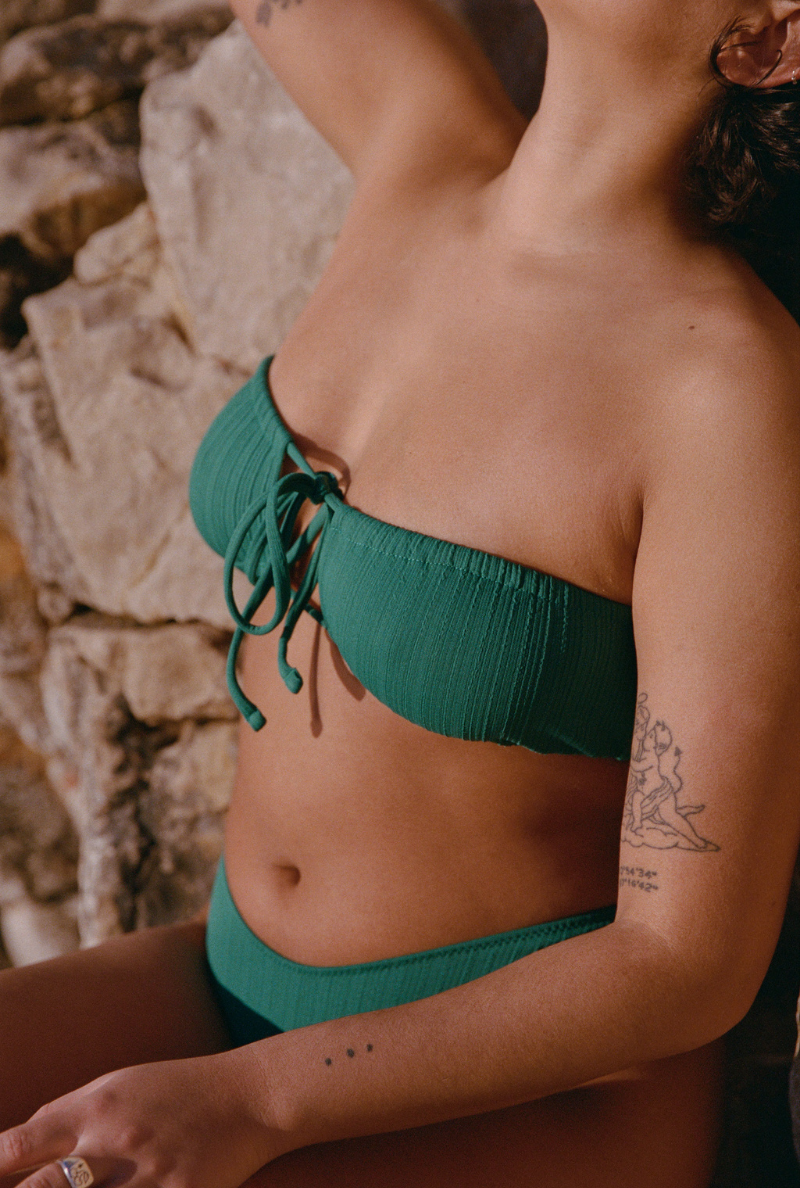 Mado strapless bikini top - Green