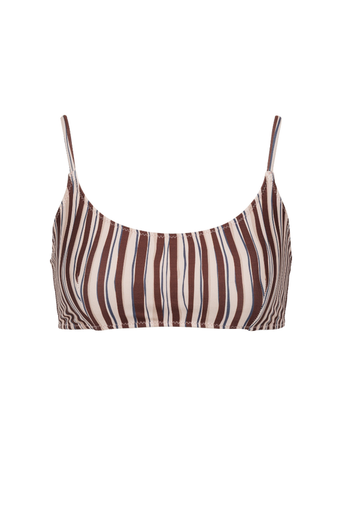 Leslie bralette bikini top - Stripes