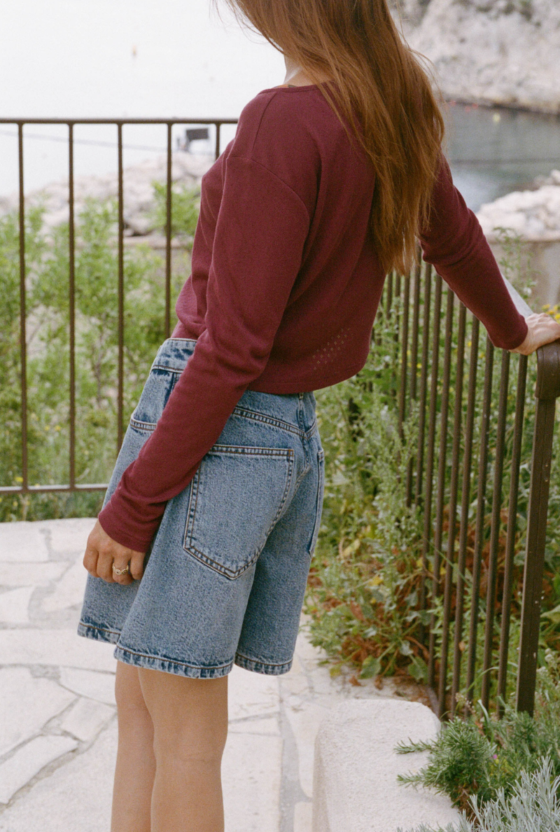 Short en Jean Ambre - Bleu