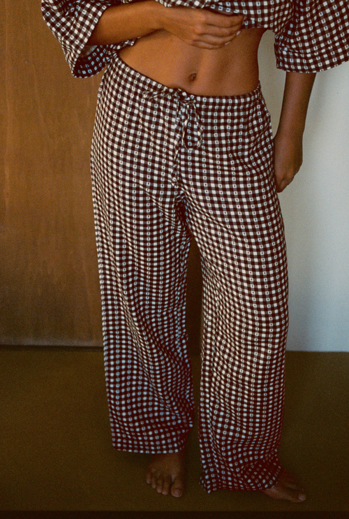 Ensemble Axelle - Vichy marron