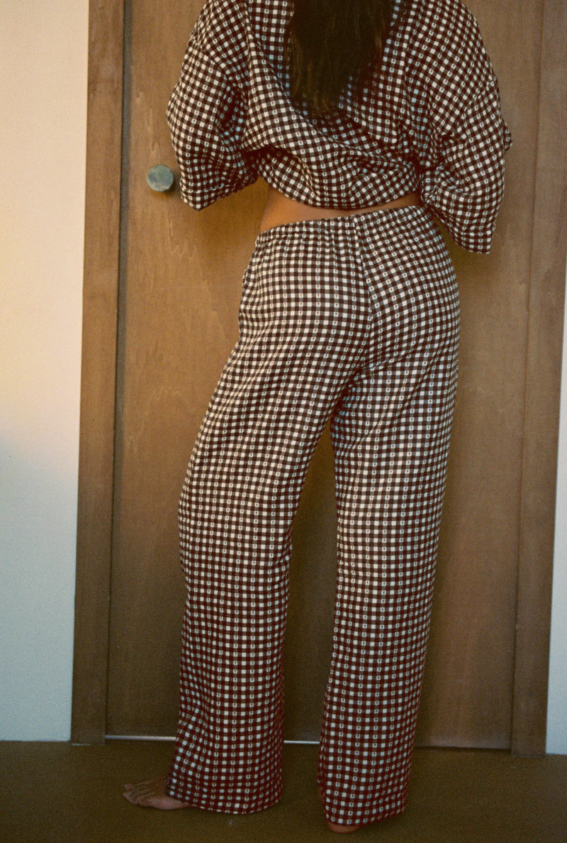 Ensemble Axelle - Vichy marron