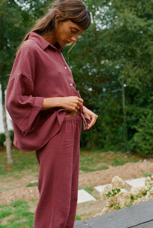 Pantalon Axelle - Prune
