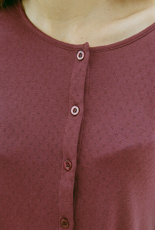 Cardigan Intemporel - Prune