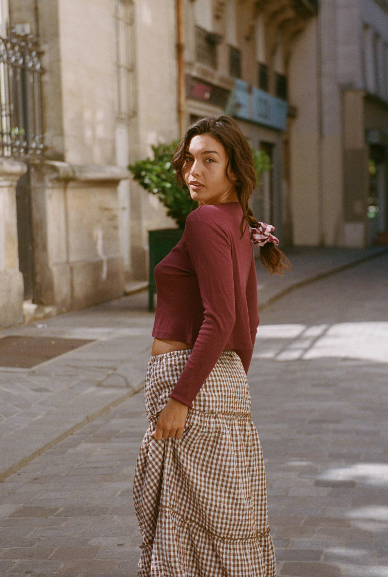 Cardigan Intemporel - Prune