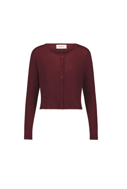 Cardigan Intemporel - Prune